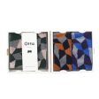 Otta Half Towel Handkerchief Set of 3 Same Pattern Orange Blue Pink 25 x 12.5cm 20-38 on Sale