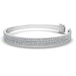 Round Brilliant 4.05 Carat Diamond 3 Rows Bangle BAN1D Fashion