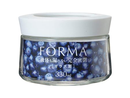 Airtight Sealed Glass Pot Storage Container "FORMA" White MG-W330 Fashion