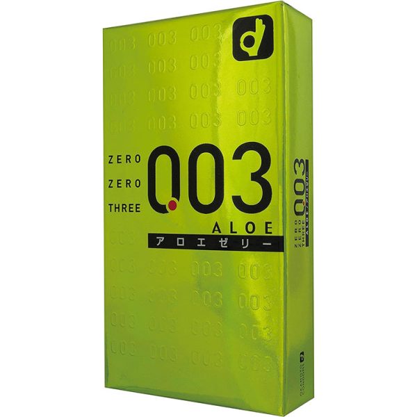 Zero Zero Three Condoms 0.03mm Aloe 10 pcs Ultra Thin Snug Fit Sale