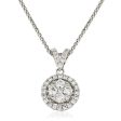 Diamond cluster Pendant with Halo Hot on Sale