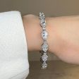 Pear Shape Halo 9 Carat Diamond Bracelet BRHAPS Discount