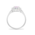 9ct White Gold Diamond And Pink Sapphire Ring Online