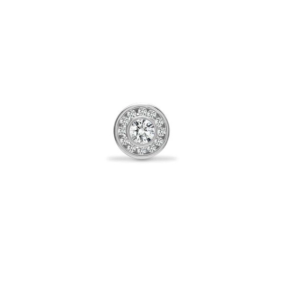 18ct White 0.25ct Diamond Cluster Pendant For Discount