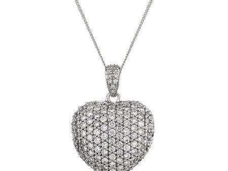 Heart Pave Diamond Pendant For Discount