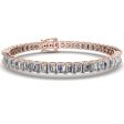 Baguette Emerald Cut 13 Carat Diamond Bracelet BREC1 Online Sale