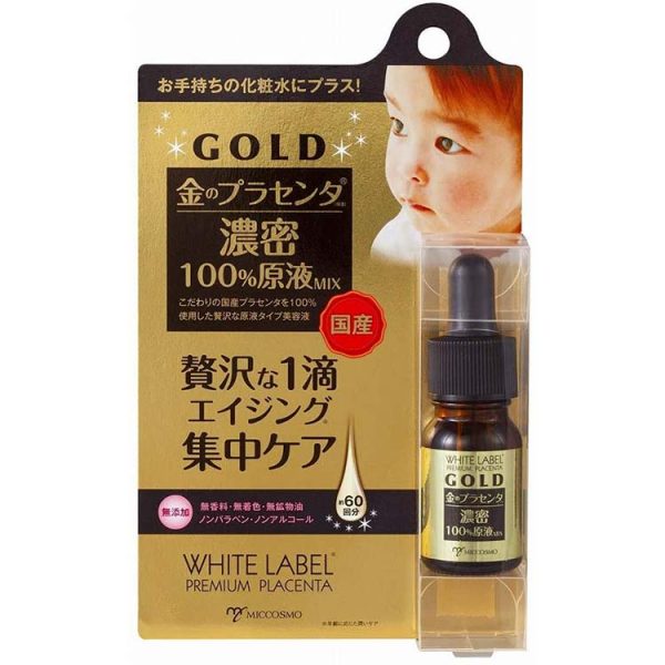 White LABEL Premium Placenta 100% Undiluted Gold Placenta Solution Mix 10ml Japan Concentrated Targeted Skin Care Hot on Sale