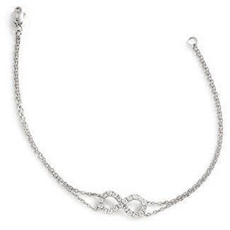 Infinity Diamond Double Chain Bracelet on Sale