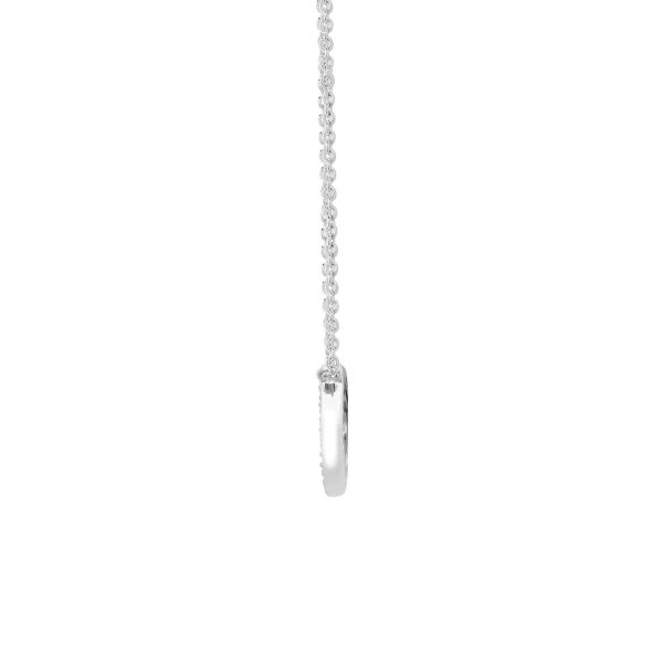 9ct White 15pts Diamond Lips Pendant with 17  Chain Online now