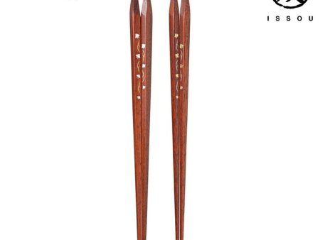 A pair Happy Ishida Japanese painted chopsticks, Couple Chidori Auspicious Wedding Gift design on Sale