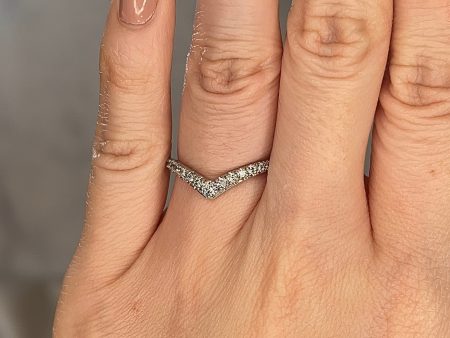 Clara  Pave V Shape Eternity 0.40ct Diamond Ring ET42 Sale