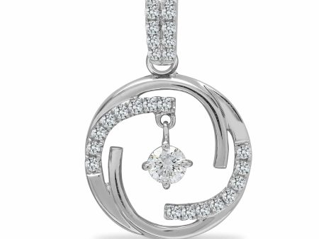 18ct White 0.40ct Diamond Pendant For Discount