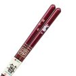 Ishida Painted Japanese Chopsticks, Zodiac lacquer design, Rabbit, Anti-Slip, Dishwasher Safe, Made in Japan, Red, Approx. 21cm For Sale