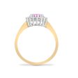 9ct Yellow Gold Diamond And Pink Sapphire Ring For Cheap