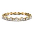 Cushion Shape Halo 8.5 Carat Diamond Bracelet BRHACC Discount