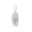 18ct White 0.66ct Diamond Pave Set Heart Pendant Online now