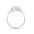 9ct White Gold Diamond And Emerald Ring For Cheap