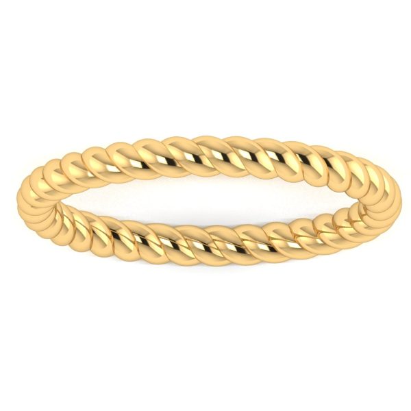 Aspen  Minimalist Twisted Rope Contemporary Eternity Ring ET72 Hot on Sale