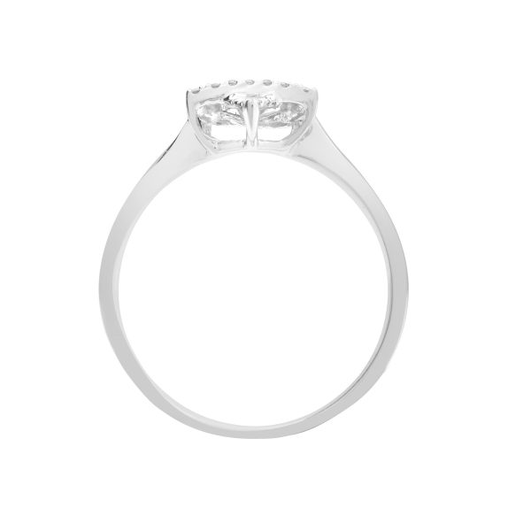 18ct White 0.13ct Diamond Star of David Ring Online