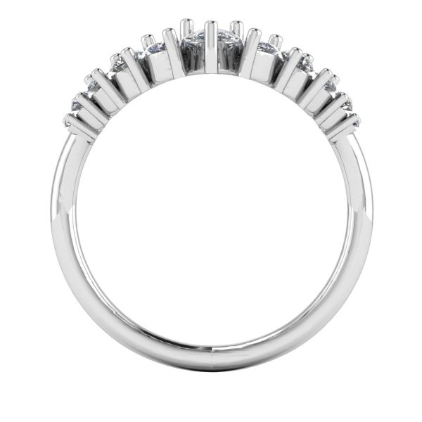 Alice  Petals Pear, Marquise and Round 0.90ct Diamonds Shaped Eternity Band ET18 For Discount