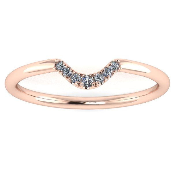 Mina  Dainty U Shaped 0.10ct Diamond Eternity Ring ET56 on Sale