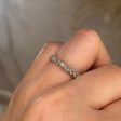 Navi  Square and Round Circle Pattern 0.35ct Diamond Half Eternity Ring ET78 For Cheap