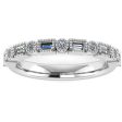 Lelia  Dainty Round and Emerald Cut 0.40ct Diamond Ring ET73 Fashion