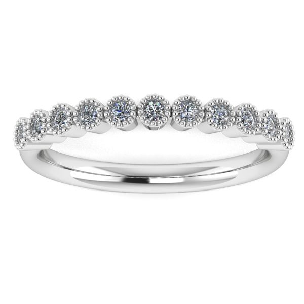 Anja  Mini Bubbles Round Pattern 0.20ct Diamond Half Eternity Ring ET77 For Discount