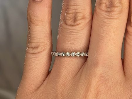 Anja  Mini Bubbles Round Pattern 0.20ct Diamond Half Eternity Ring ET77 For Discount