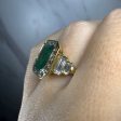 Enchanted  Emerald Cut 5 Carat Halo Engagement Ring Online Hot Sale