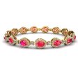 Halo Pear Shape 9 Carat Ruby and Diamond Halo Bracelet BRHAPSR Online now