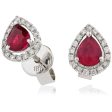 RUBY HALO STUD EARRINGS Online Sale