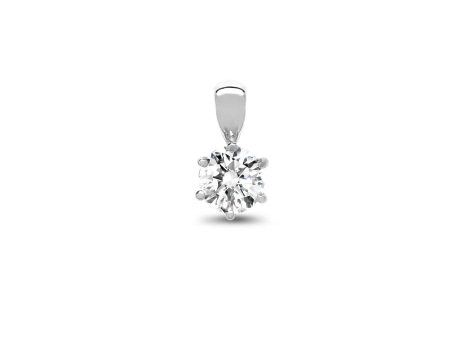 18ct White Gold 1.00ct 6 Claw Diamond Solitaire Pendant Online Hot Sale