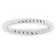 Aspen  Minimalist Twisted Rope Contemporary Eternity Ring ET72 Hot on Sale