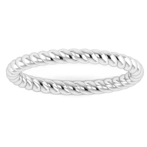 Aspen  Minimalist Twisted Rope Contemporary Eternity Ring ET72 Hot on Sale