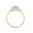 9ct Yellow Gold Diamond And Emerald Ring Online Sale