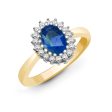 9ct Yellow Gold Diamond And Sapphire Ring Online Hot Sale