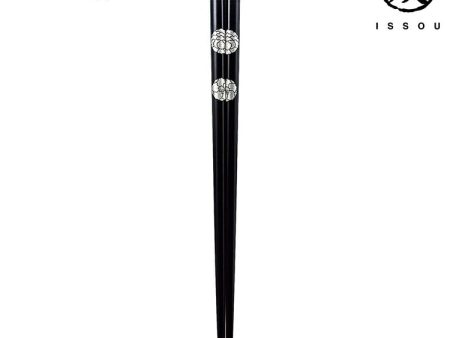 A pair of lacquered Japanese Ishida chopsticks, a large wheel design For Discount