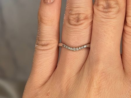 Lacey  Micro Set 0.10ct Diamond Subtly Shaped Eternity Ring ET51 Online now