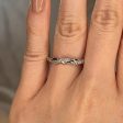 Ayla  Micro Set 0.40ct Diamond Intertwined Shaped Eternity Ring ET57 Hot on Sale