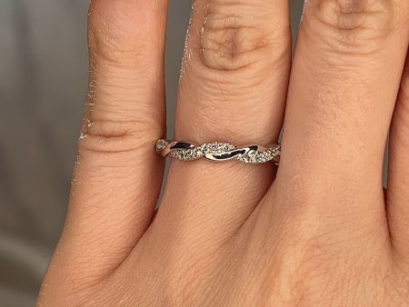 Ayla  Micro Set 0.40ct Diamond Intertwined Shaped Eternity Ring ET57 Hot on Sale