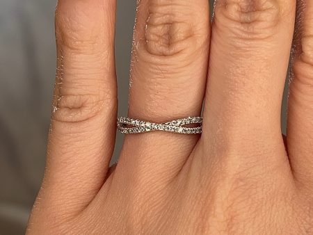 Bianca  Crossover Micro Set 0.25ct Diamond Eternity Ring ET66 Cheap