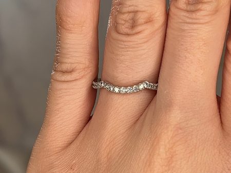 Suvi  Wave Shaped Micro Set 0.30ct Diamond Eternity Ring ET53 Supply