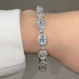 Oval Shape Halo 9 Carat Diamond Bracelet BRHAOC Hot on Sale