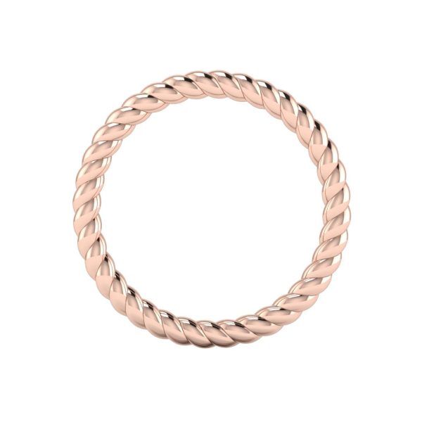 Aspen  Minimalist Twisted Rope Contemporary Eternity Ring ET72 Hot on Sale