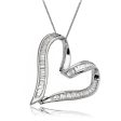 Diamond Heart Pendant in Channel Set Online