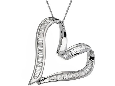 Diamond Heart Pendant in Channel Set Online