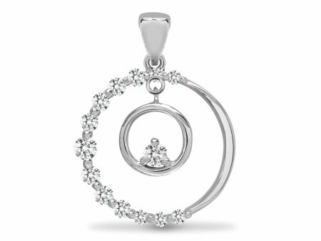 18ct White 0.24ct Diamond Pendant Fashion