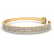 Round Brilliant 4.05 Carat Diamond 3 Rows Bangle BAN1D Fashion