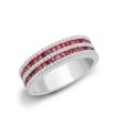 18ct White Diamond-0.35ct Ruby-0.95ct Ring Hot on Sale